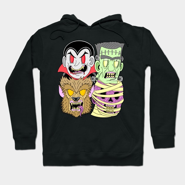 Classic monsters Hoodie by Dementedspawn